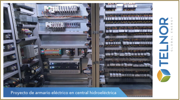 Armario eléctrico en central hidroeléctrica, ingenieria, instalaciones, energía, Telnor global Energy, torrelavega, Cantabria