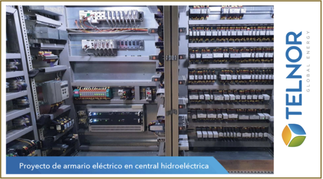 Armario eléctrico en central hidroeléctrica, ingenieria, instalaciones, energía, Telnor global Energy, torrelavega, Cantabria