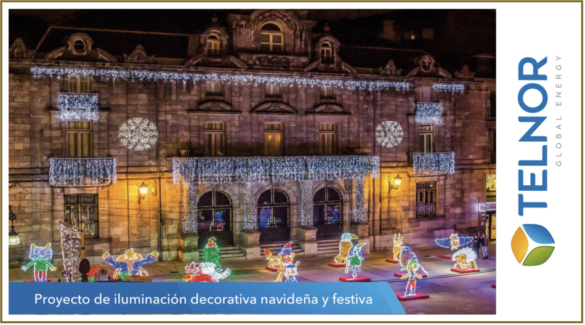 Iluminación decorativa navideña para municipios, Telnor global Energy, torrelavega, Cantabria, santander
