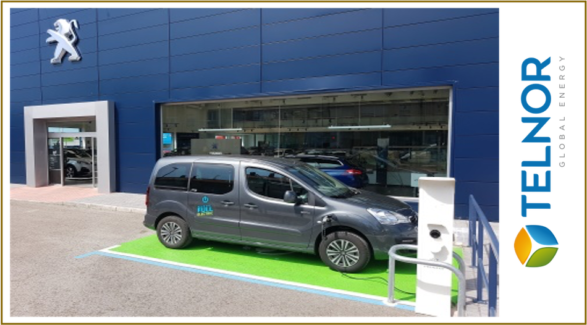 Mantenimiento y Eficiencia Energetica, punto de recarga, coche electrico, concesionario peugeot, torrelavega, cantabria, Telnor Global Energy, sostenibilidad, eficiencia energetica