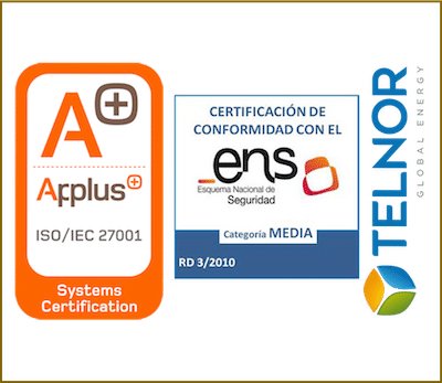 certificaciones iso27001, esquema nacional seguridad, telnor global energy