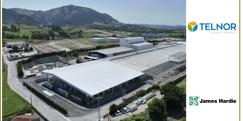 TELNOR GLOBAL ENERGY cierra un acuerdo de colaboración con la multinacional JAMES HARDIE TELNOR GLOBAL ENERGY cierra un acuerdo de colaboración con la multinacional JAMES HARDIE