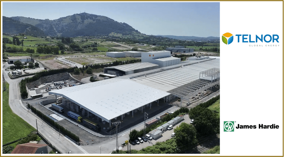 TELNOR GLOBAL ENERGY cierra un acuerdo de colaboración con la multinacional JAMES HARDIE TELNOR GLOBAL ENERGY cierra un acuerdo de colaboración con la multinacional JAMES HARDIE